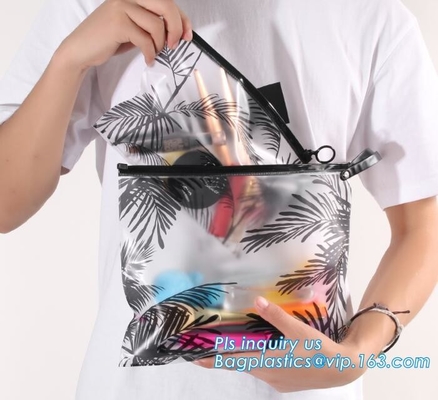Bolso de la cremallera de EVA con la cremallera o el resbalador para el sujetador, bolso de la cerradura de la cremallera del negro de la cerradura de la cremallera del resbalador, mini agua de encargo plástica durable del tamaño