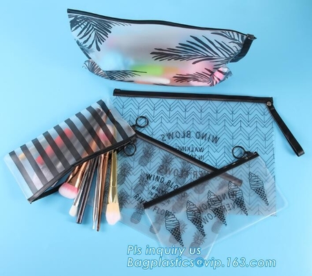 Bolso de la cremallera de EVA con la cremallera o el resbalador para el sujetador, bolso de la cerradura de la cremallera del negro de la cerradura de la cremallera del resbalador, mini agua de encargo plástica durable del tamaño