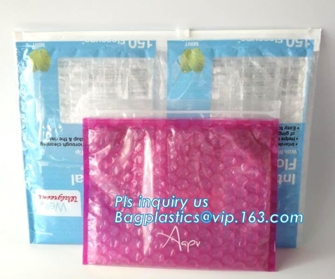 El uso de la protección para los bolsos de empaquetado cosméticos del resbalador, resbalador polivinílico de encargo de los bolsos empaqueta, el bolso de burbuja reutilizable del resbalador que embala, H