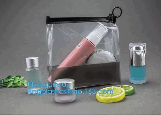 la aduana al por menor clara gruesa de la moda imprimió el bolso de la cremallera del resbalador del pvc, bolsos cosméticos de la cremallera del resbalador de la mini cremallera plástica con la impresión