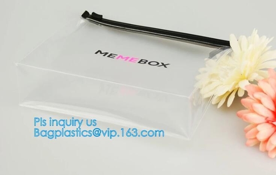 la aduana al por menor clara gruesa de la moda imprimió el bolso de la cremallera del resbalador del pvc, bolsos cosméticos de la cremallera del resbalador de la mini cremallera plástica con la impresión