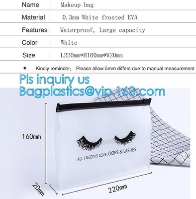 Resbalador que empaqueta el bolso impermeable de la cremallera de la promoción, bolsos cosméticos de la cremallera del resbalador de la mini cremallera plástica del pvc de Sinicline con la impresión