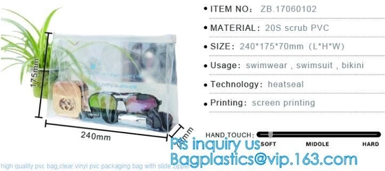 La bolsa de plástico polivinílica barata de encargo con propio logotipo, bolso de la cerradura de la cremallera de los productos LDPE/HDPE de la fábrica de plástico transparente con el resbalador