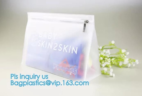 bolsos para las plumas de los lápices, bolsos de empaquetado cosméticos del resbalador de k del PVC con la cremallera de la diapositiva, zipl modificado para requisitos particulares amistoso del resbalador del eco