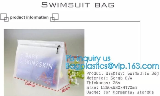 bolsos para las plumas de los lápices, bolsos de empaquetado cosméticos del resbalador de k del PVC con la cremallera de la diapositiva, zipl modificado para requisitos particulares amistoso del resbalador del eco