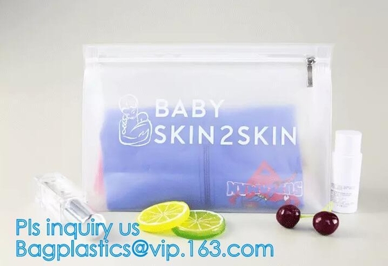 bolsos para las plumas de los lápices, bolsos de empaquetado cosméticos del resbalador de k del PVC con la cremallera de la diapositiva, zipl modificado para requisitos particulares amistoso del resbalador del eco