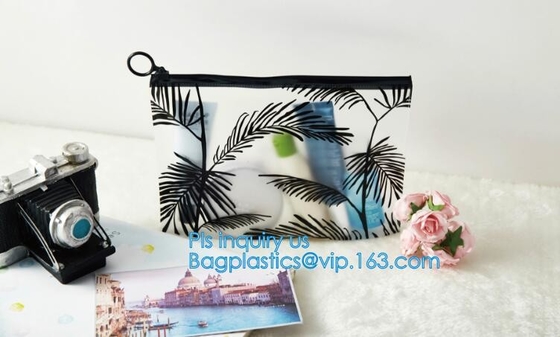 Bolso mojado del bikini del pvc de la cremallera impermeable de encargo del resbalador, bolso del resbalador de la cerradura de la cremallera/la bolsa de poliéster que se puede volver a sellar de la cremallera del resbalador del pvc, resealabl