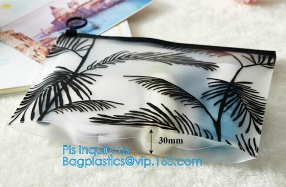 bolso que embala de la cremallera PE del PVC del resbalador para la ropa interior/la ropa/los bolsos cosméticos, plegables del almacenamiento del pvc de la cremallera del resbalador, bolsa Sli