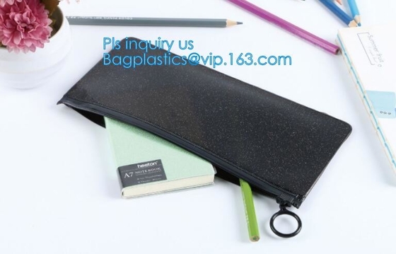 bolso de k con la manija y el resbalador, bolso reconectable del resbalador k del plástico transparente del pvc, cle de nylon blanco del resbalador reutilizable pequeño
