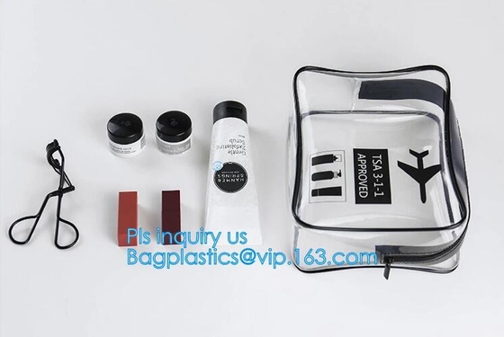 El viaje de impresión de encargo del bolso del maquillaje del pvc del bolso cosmético de lujo, bolso de la cremallera del pvc del viaje del bolso del maquillaje, viaje promocional del PVC hace