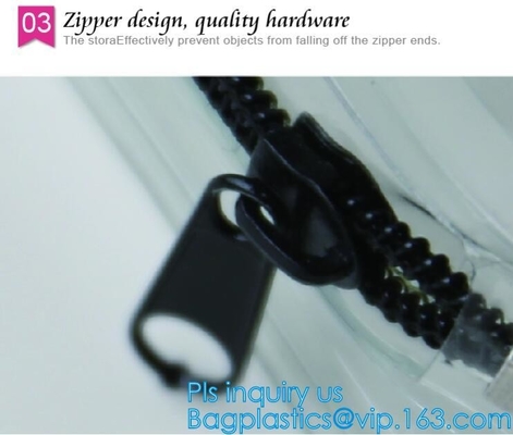 Bolsos cosméticos impermeables transparentes portátiles del artículo de tocador del maquillaje de las mujeres del bolso del PVC del viaje, bolsa cosmética del PVC, bolso del maquillaje del PVC,