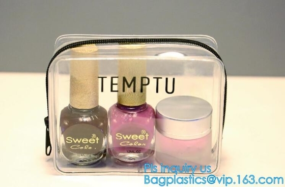 El maquillaje cosmético del bolso del PVC cepilla el bolso del lavado del viaje del bolso, cosmético del lavado empaqueta al organizador Case MINI Hand del maquillaje