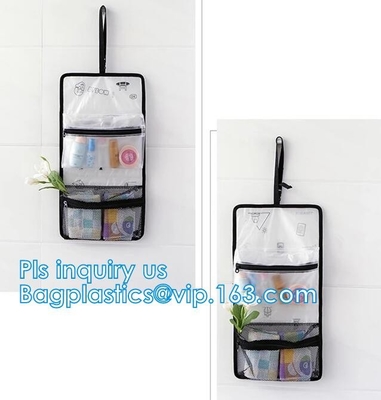 Las mujeres viajan para componer la caja casual del necessaire de la bolsa del organizador del maquillaje de la bolsa del bolso del bolso cosmético del embrague, paquetes del lazo