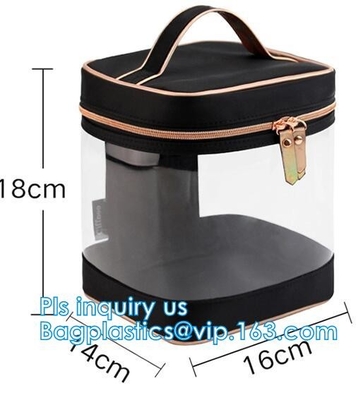 bolso cosmético del PVC de la promoción k, bolso costmetic para embalar, bolso cosmético del vinilo del pvc con el caramelo Carry Bag, paquetes de la cremallera