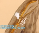 Bolsa cosmética del maquillaje del vinilo del bolso reconectable del almacenamiento, bolso cosmético impreso de la bolsa del PVC de la cremallera del bolso del viaje del vinilo