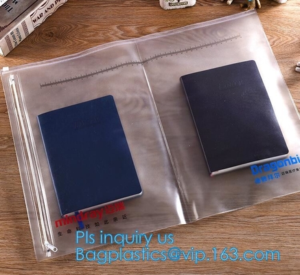 El bolso que embala del pvc del resbalador impermeable del documento de los efectos de escritorio de la oficina, los materiales de oficina impermeables de encargo del bolso del fichero empaqueta el plástico del pvc