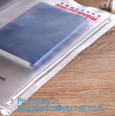 El bolso que embala del pvc del resbalador impermeable del documento de los efectos de escritorio de la oficina, los materiales de oficina impermeables de encargo del bolso del fichero empaqueta el plástico del pvc