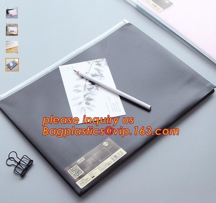 Bolso neto simple de la oficina de los estudiantes del PVC A5 del documento plástico del fichero, vagos transparentes creativos del documento del bolso del almacenamiento del bolso del fichero del PVC A4