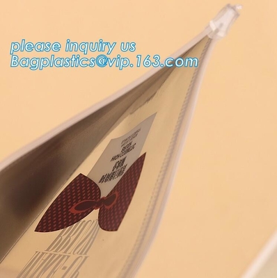 bolso plástico impermeable con el bolsillo, bolso del fichero de la cerradura de la cremallera del PVC de la bolsa de los documentos de los efectos de escritorio de la carpeta de archivo zip del documento que lleva