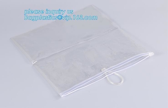 Bolso del resbalador de Eco de la cremallera del traje de baño polivinílico transparente abonable biodegradable amistoso del bolso/paquete de empaquetado del verde del bolso del bikini