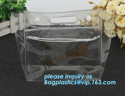 Bolso cosmético del PVC de EVA de la aprobación biodegradable para el organizador Toiletry Bag del viaje del maquillaje de la línea aérea de la prenda impermeable de la cremallera de las mujeres