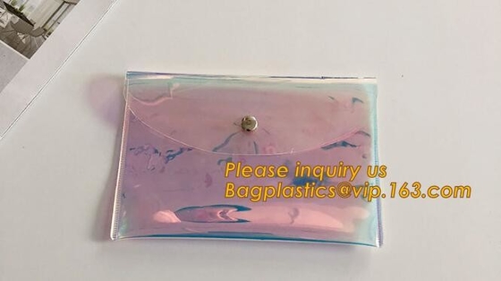 bolso de neón del botón, sobre del botón, bolso del documento del PVC PP de la prenda impermeable A4, el mejor bolso del documento del pvc del uso de la escuela de la calidad para el tenedor