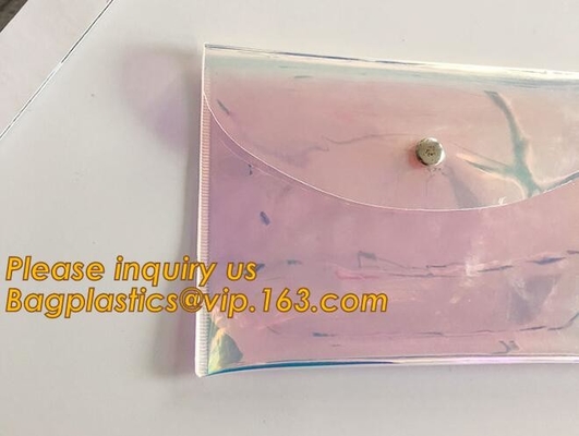 bolso de neón del botón, sobre del botón, bolso del documento del PVC PP de la prenda impermeable A4, el mejor bolso del documento del pvc del uso de la escuela de la calidad para el tenedor