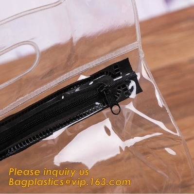 bolsos no-pesados del documento pvc del fichero de los metales k, bolso plástico con la cremallera, bolso impermeable del documento del documento con aduana