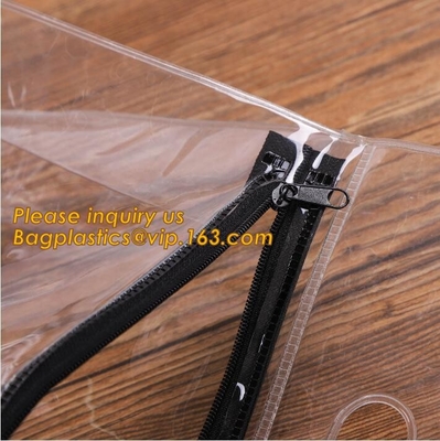 bolsos no-pesados del documento pvc del fichero de los metales k, bolso plástico con la cremallera, bolso impermeable del documento del documento con aduana