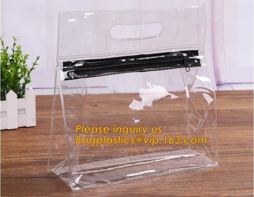 bolsos no-pesados del documento pvc del fichero de los metales k, bolso plástico con la cremallera, bolso impermeable del documento del documento con aduana