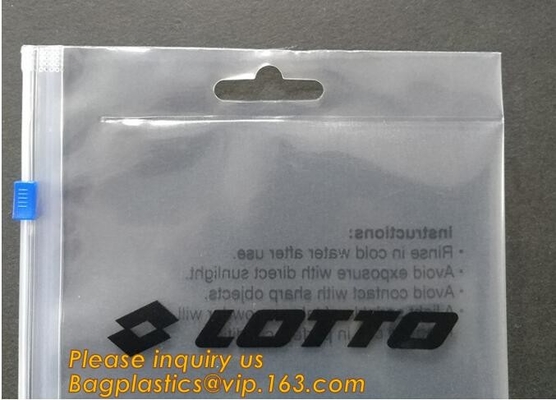 La aduana imprimió el resbalador polivinílico plástico grueso de la prenda impermeable de la cerradura de la cremallera empaqueta los bolsos polivinílicos plásticos gruesos para el traje de baño/el bikini, bagplastic
