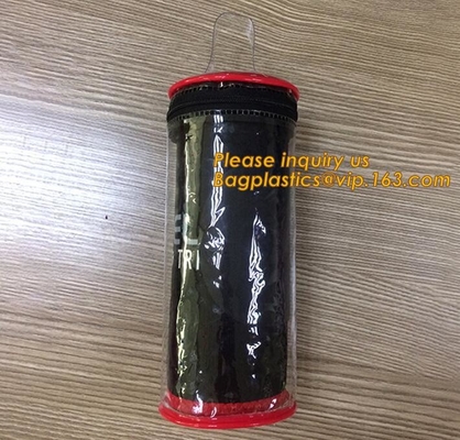 Caja cosmética de empaquetado vendedora caliente del papel colorido de alta calidad de la ronda del tubo de la barra de labios del bolso de lujo del pvc con bagease del precio bajo