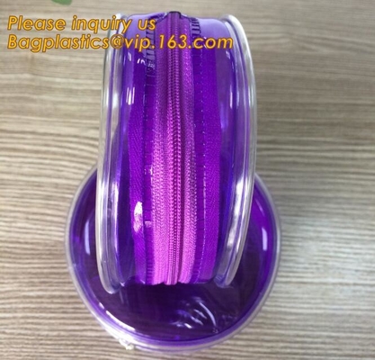 Caja cosmética de empaquetado vendedora caliente del papel colorido de alta calidad de la ronda del tubo de la barra de labios del bolso de lujo del pvc con bagease del precio bajo