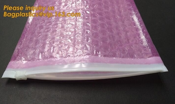 bagplastics cosmético olográfico brillante metálico al por mayor del bagease del bolso de burbuja de la cremallera del resbalador de la bolsa de la burbuja de k que embala