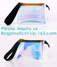 Sistemas de encargo de Logo Shiny Holographic Cosmetic Bag, bolso cosmético del maquillaje, viaje cosmético del bolso, complementos olográficos