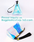 Sistemas de encargo de Logo Shiny Holographic Cosmetic Bag, bolso cosmético del maquillaje, viaje cosmético del bolso, complementos olográficos
