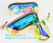 El cosmético claro del Pvc del color del bolso de neón olográfico del bolso compone el bolso en el arco iris, laser bagholographic olográfico de k práctico