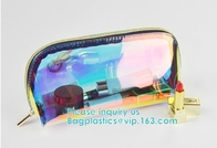 El cosmético claro del Pvc del color del bolso de neón olográfico del bolso compone el bolso en el arco iris, laser bagholographic olográfico de k práctico
