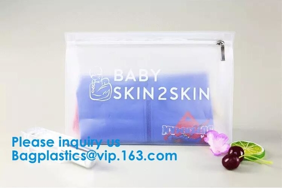 Bolso plástico de la cremallera del resbalador del PVC del PPE del CPE de Eva de la bolsa de la cremallera de la cerradura de la ropa del bolso del HDPE de encargo impermeable del LDPE