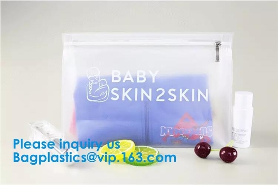 Bolso plástico de la cremallera del resbalador del PVC del PPE del CPE de Eva de la bolsa de la cremallera de la cerradura de la ropa del bolso del HDPE de encargo impermeable del LDPE