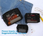 Los cosméticos de las mujeres viajan bolso cosmético, Mesh Cosmetic Makeup Bag de nylon, bolsos promocionales, PVC/PE/EVA/PU/TPU