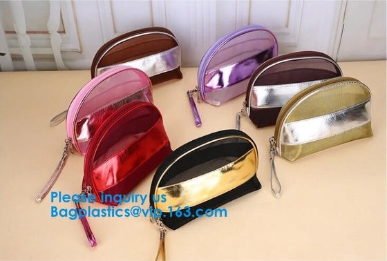 Los 6 cosméticos de las nuevas mujeres del bolso del maquillaje del color de la promoción Mesh Cosmetic Bag viaja bolso cosmético