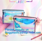 El modelo impreso bolso k del Pvc del bolso de la cerradura de la cremallera del holograma de los bolsos del holograma del laser de la mochila del claro del PVC de las mujeres empaqueta sal caliente