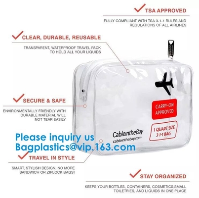 El cosmético transparente del PVC empaqueta los accesorios claros del caso de Pouch Beauty Makeup del organizador del lavado de la prenda impermeable del viaje de las mujeres