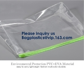 Los bolsos del maquillaje, helaron los bolsos de la cremallera del PVC, bolsa plástica material clara de la diapositiva del PVC, bolsos del documento de la cerradura de la cremallera del PVC