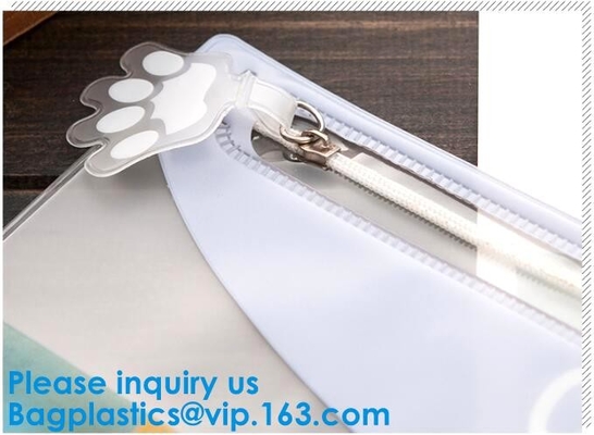 Bolso del resbalador de la cerradura de la cremallera de ECO/la bolsa de poliéster que se puede volver a sellar de la cremallera del resbalador del PVC, bolso que embala de Databundles, bolso plástico transparente Pou de la cremallera