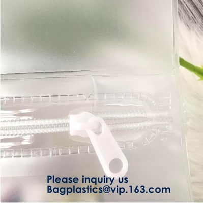 La cremallera horizontal empaqueta bolsos de la cremallera del diseño que Logo Frosted Poly Bags For viste el empaquetado del bolso de la playa del bikini del traje de baño de la camisa