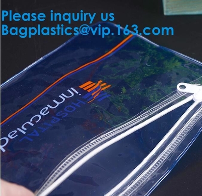 La cremallera horizontal empaqueta bolsos de la cremallera del diseño que Logo Frosted Poly Bags For viste el empaquetado del bolso de la playa del bikini del traje de baño de la camisa