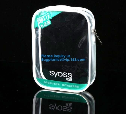 Bolso del resbalador del viaje del PVC modificado para requisitos particulares del tamaño y del grueso, bolso polivinílico helado Matte Plastic Bag Bagease de la ropa cosmética k