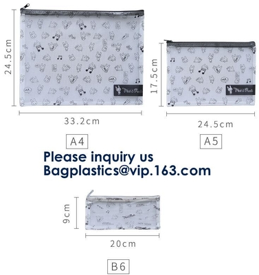 Bolsos transparentes impresos de encargo promocionales de los efectos de escritorio k del vinilo del Pvc, cruz - bolso Bagease del Pvc de la cremallera del sistema de los efectos de escritorio del cuerpo